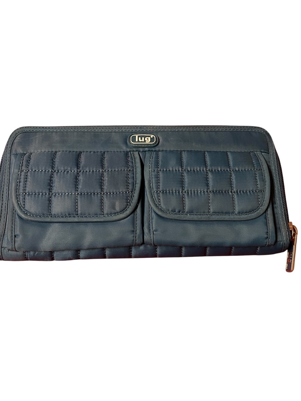 LUG Quilted Zip Wallet 
deep turquoise Blue
Lots of pockets and card slots